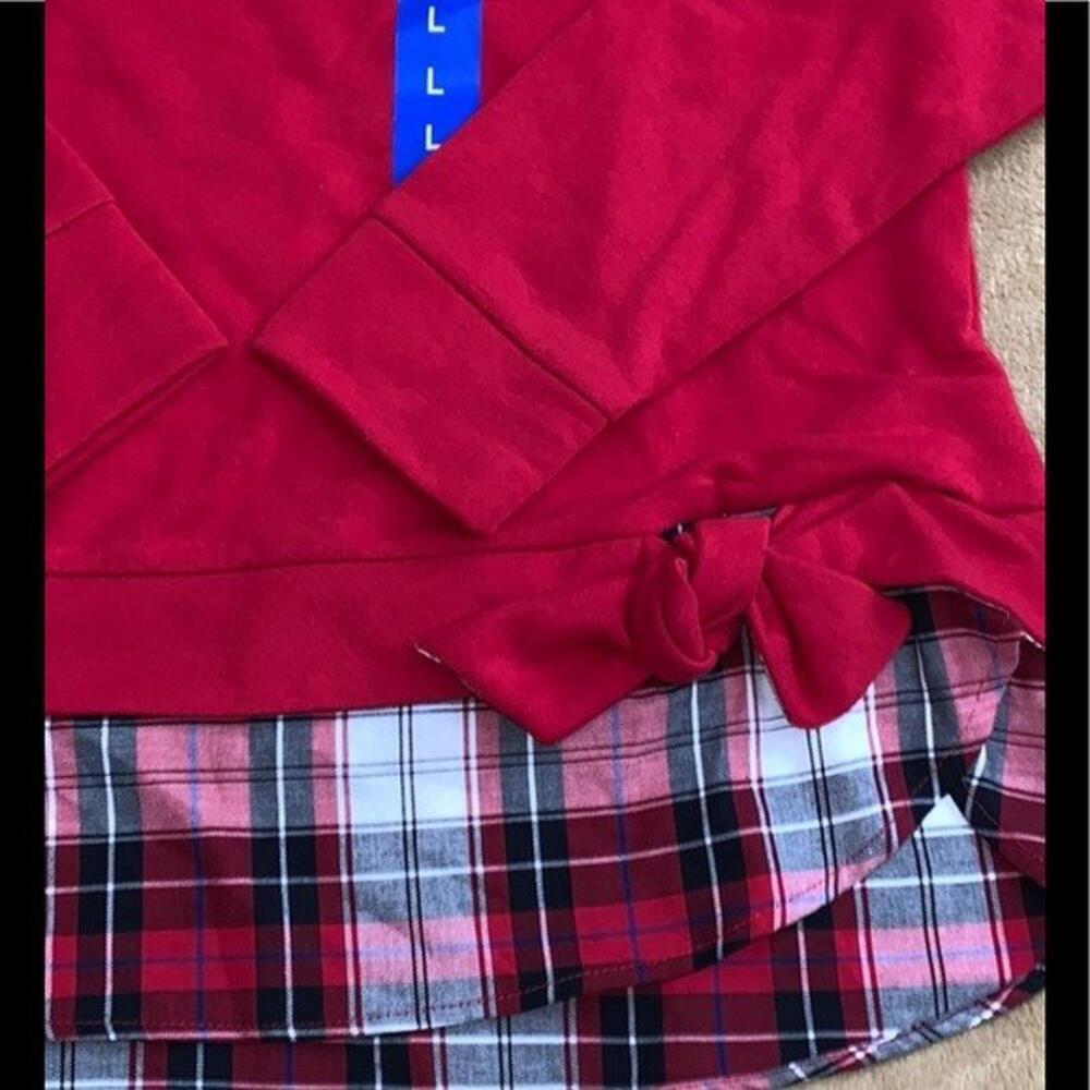 Izod Womens Tie Front 2-Fer Top Size M - Picture 3 of 5